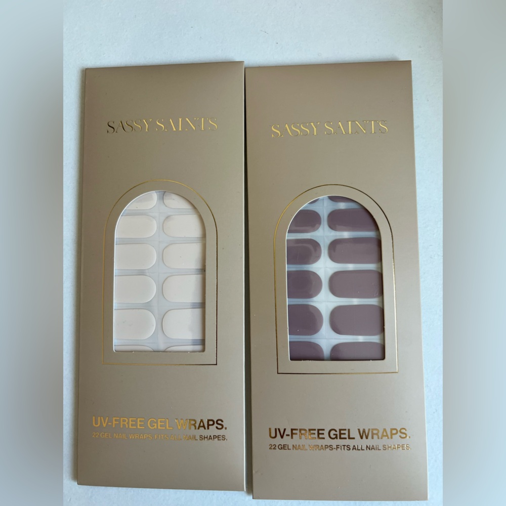 Press-On Nails - Cream and Brown